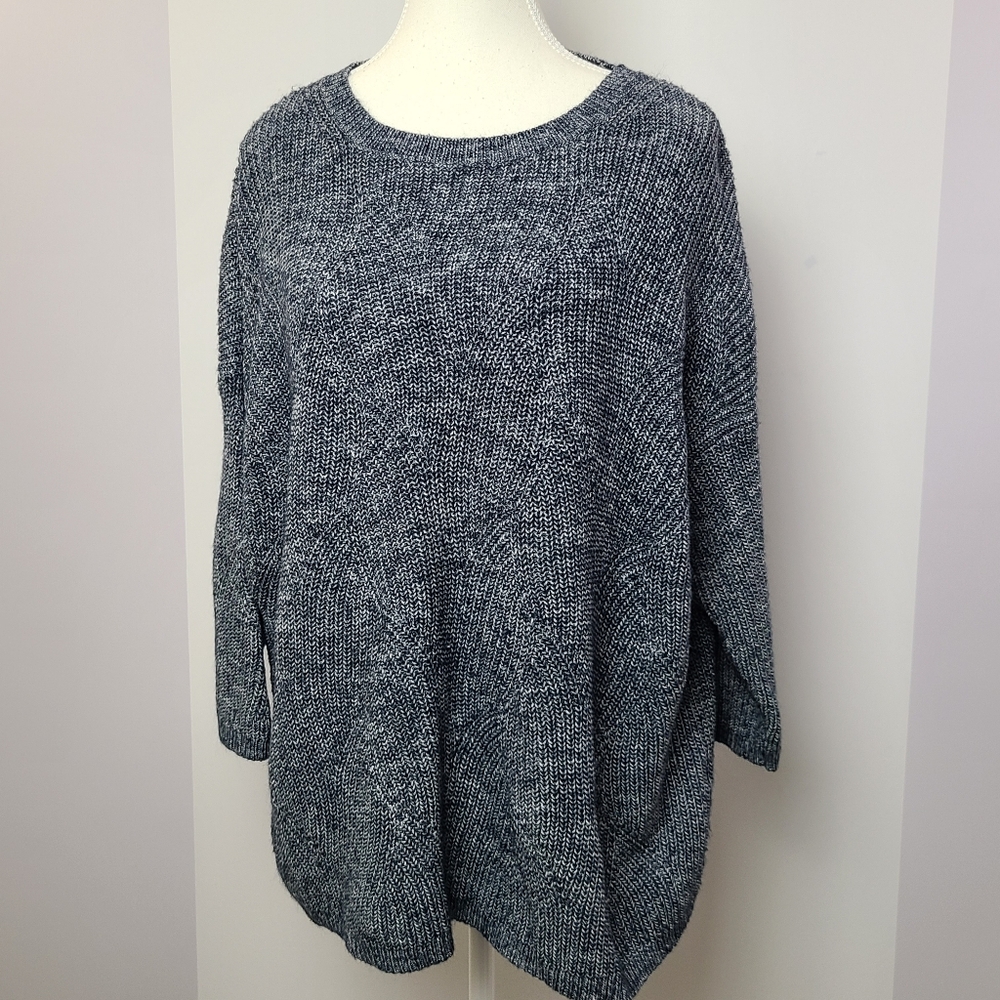J.Jill Cable Knit Sweater Women’s M Crewneck 3/4 Sleeve Cozy Knit Pullover